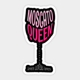 Fortune's Moscato Queen Wine Glass Sticker